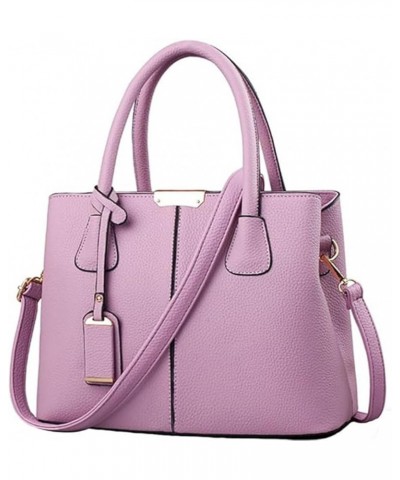 Womens Handbags and Purses Fashion Top Handle Satchel Tote PU Leather Shoulder Bags Purple $15.47 Totes