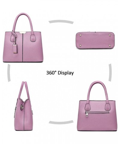 Womens Handbags and Purses Fashion Top Handle Satchel Tote PU Leather Shoulder Bags Purple $15.47 Totes