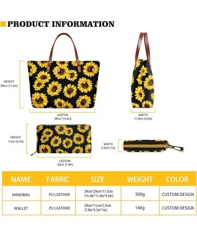 Women Satchel Handbags Shoulder Purses Totes Work Bags with Leather Wallet 2-Piece Set Love Print $37.32 Satchels