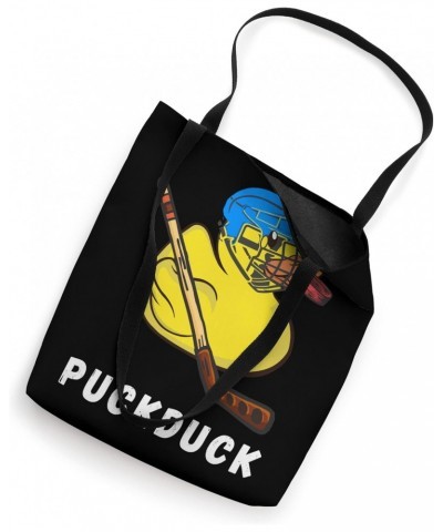 Ice Hockey Puck Duck Play Hockey Stick Winter Sport Game Tote Bag $9.56 Totes