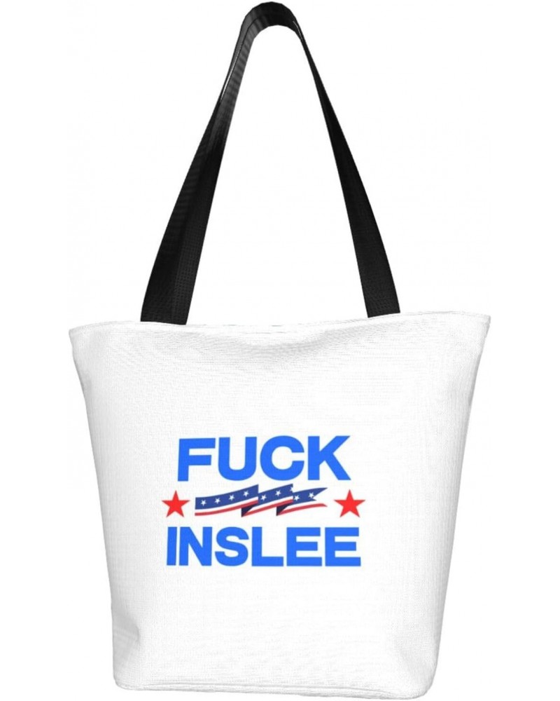 Fuck Inslee Women'S Casual One Shoulder Carry Shopping Bag Large Capacity Working Storage Handbag $15.42 Shoulder Bags