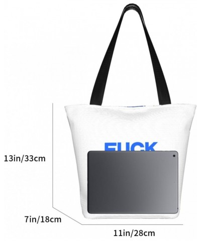 Fuck Inslee Women'S Casual One Shoulder Carry Shopping Bag Large Capacity Working Storage Handbag $15.42 Shoulder Bags