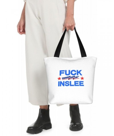 Fuck Inslee Women'S Casual One Shoulder Carry Shopping Bag Large Capacity Working Storage Handbag $15.42 Shoulder Bags