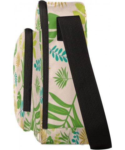 Jungle Plant Crossbody Bags Trendy Cross Body Phone Wallet Shoulder Bag Cute Leaves Sling Bags Small Travel Crossbody Bag wit...