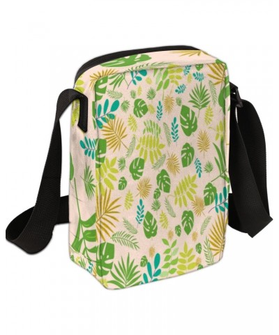 Jungle Plant Crossbody Bags Trendy Cross Body Phone Wallet Shoulder Bag Cute Leaves Sling Bags Small Travel Crossbody Bag wit...