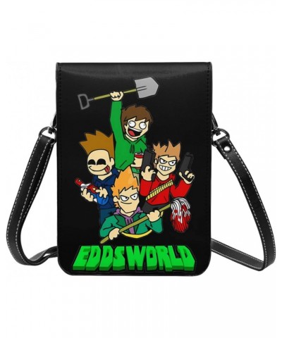 Eddsworld Small Cell Phone Purse Crossbody Leather Handy Phone Bag Adjustable Shoulder Strap For Travel Daily 7.5x5.3 Inches ...