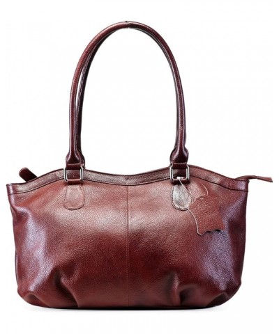 Women Handbags Genuine Leather Ladies Shoulder Bag Brown $34.56 Shoulder Bags