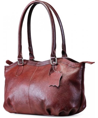 Women Handbags Genuine Leather Ladies Shoulder Bag Brown $34.56 Shoulder Bags