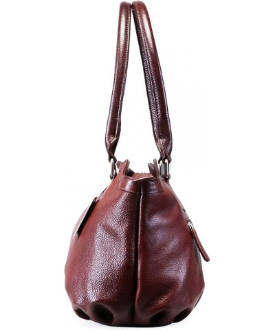 Women Handbags Genuine Leather Ladies Shoulder Bag Brown $34.56 Shoulder Bags