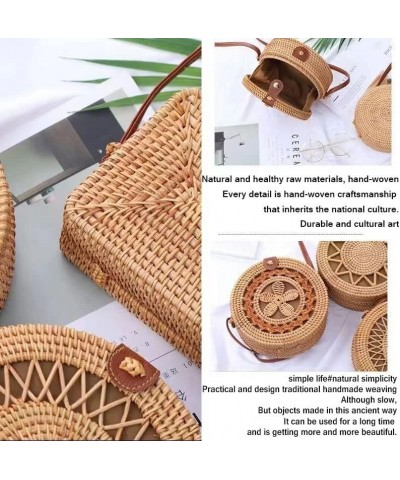 Summer Beach Crossbody Bag Tote Straw Bag Clutch Handmade Hand-Woven Bag Womens Handbag Shoulder Handbag (Color : N) O $29.63...