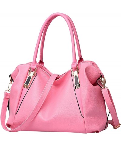 Roomy Fashion Womens Handbags Ladies Purse Satchel Shoulder Bags Tote Leather Bag Women Handbag Pink $18.19 Totes