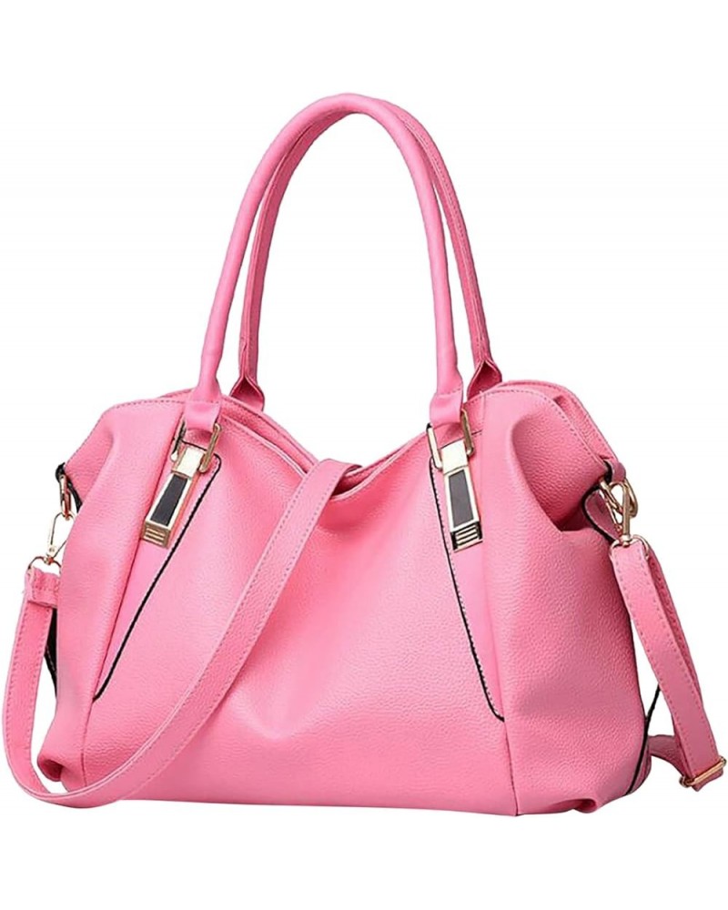 Roomy Fashion Womens Handbags Ladies Purse Satchel Shoulder Bags Tote Leather Bag Women Handbag Pink $18.19 Totes