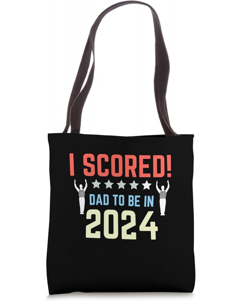 Funny Dad Pregnancy Announcement Shirt 2024 Promoted To Dad Tote Bag $14.25 Totes