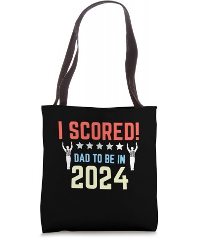 Funny Dad Pregnancy Announcement Shirt 2024 Promoted To Dad Tote Bag $14.25 Totes