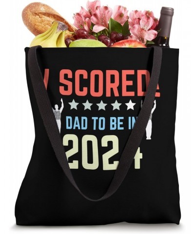 Funny Dad Pregnancy Announcement Shirt 2024 Promoted To Dad Tote Bag $14.25 Totes