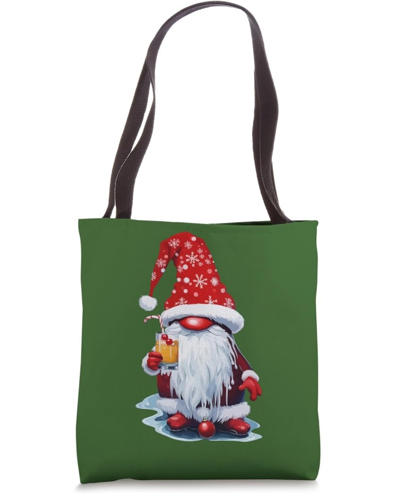 Nordic Gnome Holding A Candy Cane Highball Cocktail Tote Bag $13.39 Totes