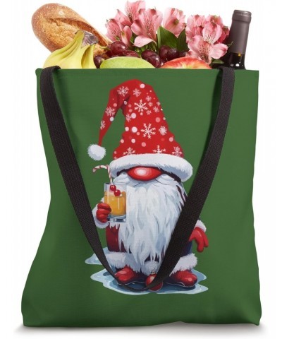 Nordic Gnome Holding A Candy Cane Highball Cocktail Tote Bag $13.39 Totes