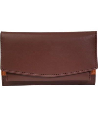 RC Leather Plain Brown Clutch For Women $14.74 Wallets