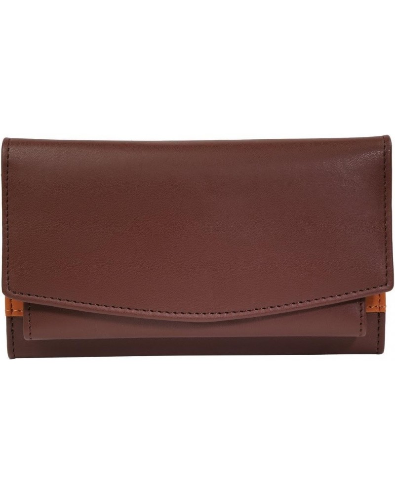 RC Leather Plain Brown Clutch For Women $14.74 Wallets