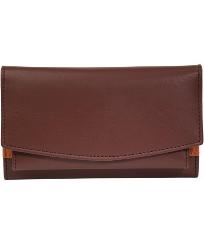 RC Leather Plain Brown Clutch For Women $14.74 Wallets