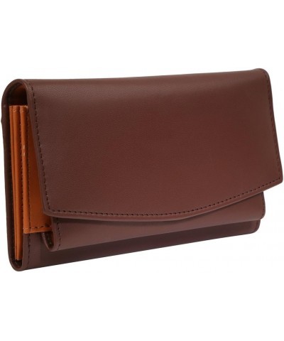 RC Leather Plain Brown Clutch For Women $14.74 Wallets