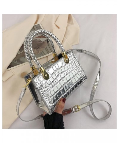 Clutch Purse for Women - Y2K Glitter Tote Evening Bag Leather Hobo Party Handbags Cute Metallic Shoulder Bags D-silver $12.74...