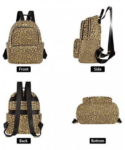 Women Backpack Cute Little Leopard Print Anti-Theft Travel Backpack with Luggage Belt Durable Lightweight Handbag Lady Purse ...