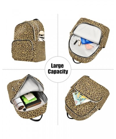 Women Backpack Cute Little Leopard Print Anti-Theft Travel Backpack with Luggage Belt Durable Lightweight Handbag Lady Purse ...