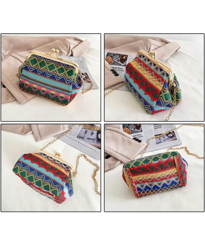 Retro Hollow Handbag for Women Straw Shoulder Bag Evening Clutch Bag Kiss Lock Closure Crossbody Bag Purse Style3 $18.55 Even...