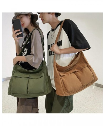 Men Women Canvas Crossbody Shoulder Bag for Women Casual Canvas Hobo Bag Handbag Messager Bag Satchel Bag Purse Green $17.84 ...