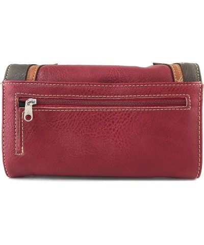 Concealed Carry Laser Cut Concho Cross Antique Embroidery Handbag Red Wallet Only $28.74 Shoulder Bags