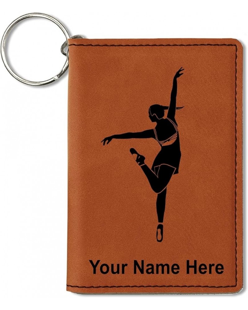 ID Holder Wallet, Dancing Girl, Personalized Engraving Included (Black with Silver) Dark Brown $12.04 Wallets