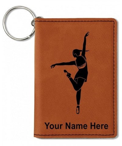 ID Holder Wallet, Dancing Girl, Personalized Engraving Included (Black with Silver) Dark Brown $12.04 Wallets