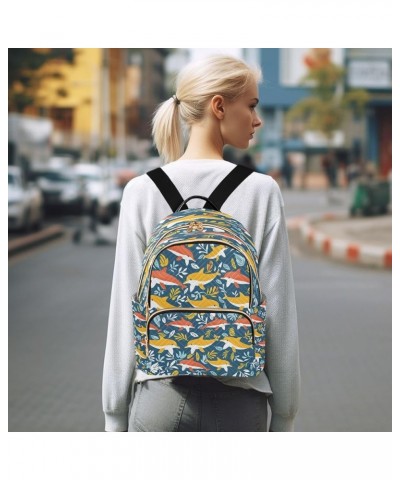 Leaf and Whale Fashion Backpack Purse Ladies Fashion Rucksack Travel Shoulder Bag Casual Daily Backpack Small $13.20 Backpacks