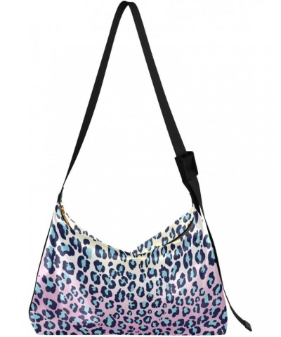 Leopard Print Rainbow Color Geometric Womens Tote Bag Leather Shoulder Bag For Women Men Large Hobo Cross Body Bags Handbag $...