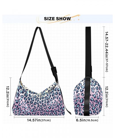 Leopard Print Rainbow Color Geometric Womens Tote Bag Leather Shoulder Bag For Women Men Large Hobo Cross Body Bags Handbag $...