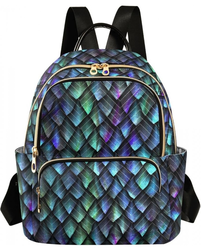 Dragon Scale Mini Backpack Fashion Backpack Purse for Women,Handbag Shoulder Bag Casual Daypack, Ladies Gift for College Work...