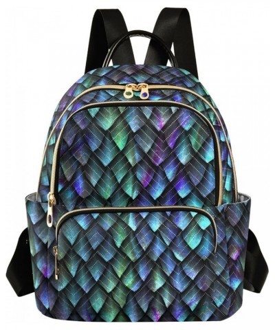 Dragon Scale Mini Backpack Fashion Backpack Purse for Women,Handbag Shoulder Bag Casual Daypack, Ladies Gift for College Work...