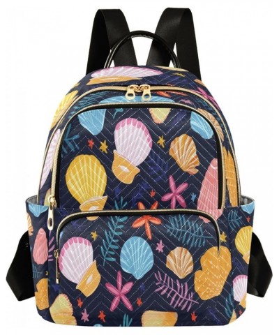 Seashell Coral Reef Star Women Backpack Purse Ladies Fashion Shoulder Bag Daypack Travel Bag 7.5L Small $14.26 Backpacks