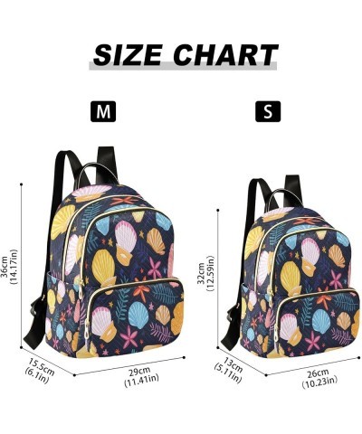 Seashell Coral Reef Star Women Backpack Purse Ladies Fashion Shoulder Bag Daypack Travel Bag 7.5L Small $14.26 Backpacks