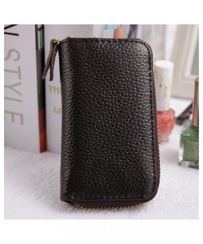 Genuine Cow Split Leather Men's Card Holder Car Key Case Multi-Function Women's Coin Purse Pocket Bag Female Zipper Pouch Wal...