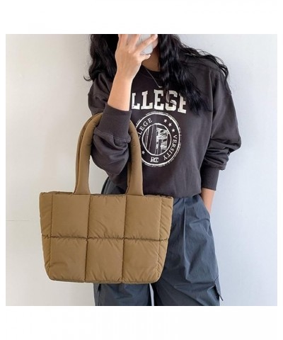 2023 Handbag Large Capacity Shopping Bag Shoulder Bag Fashion Bag for Girl Women Puffer Bag Solid Color Nylon Bag Black $13.7...