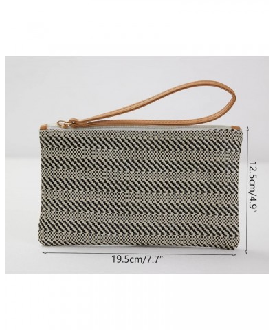 Straw Clutch Bag Womens Bohemian Summer Beach Straw Purse Handbag Zipper Wristlet Wallets For Women Girls $8.24 Wristlets