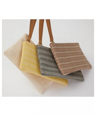 Straw Clutch Bag Womens Bohemian Summer Beach Straw Purse Handbag Zipper Wristlet Wallets For Women Girls $8.24 Wristlets