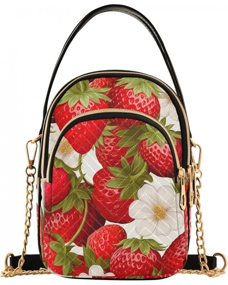 Strawberry Woman Crossbody Purse, Fashionable Crossbody Bags Shoulder Purse Crossbody Beautiful Strawberry-1 $11.59 Shoulder ...