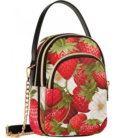 Strawberry Woman Crossbody Purse, Fashionable Crossbody Bags Shoulder Purse Crossbody Beautiful Strawberry-1 $11.59 Shoulder ...