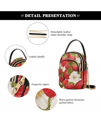 Strawberry Woman Crossbody Purse, Fashionable Crossbody Bags Shoulder Purse Crossbody Beautiful Strawberry-1 $11.59 Shoulder ...