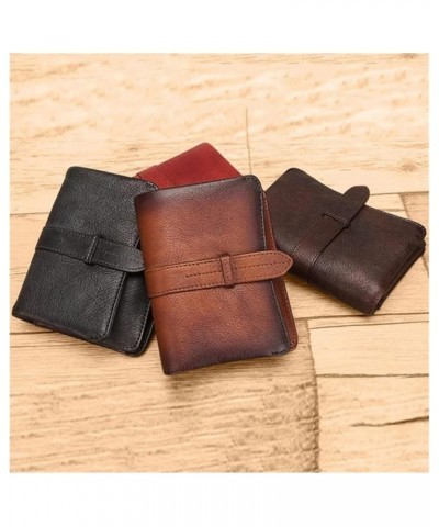 Purse woman Women Cowhide Money Bag Wallets Men Business Card Holder (Size : Dark Brown) Dark Gray $32.52 Wallets