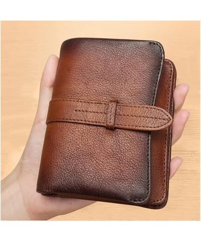 Purse woman Women Cowhide Money Bag Wallets Men Business Card Holder (Size : Dark Brown) Dark Gray $32.52 Wallets