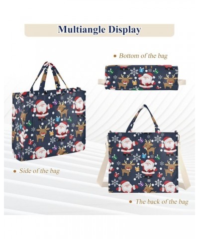 Women Purse Totes Watercolor Witn Penguins Crossbody Purse Christmas Gifts Large Crossbody Purse Santa Christmas $9.02 Totes